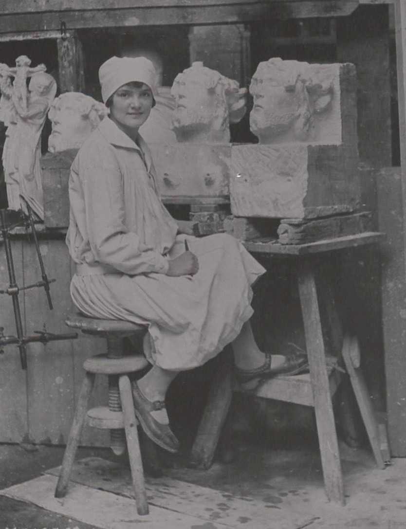 Angela-Gregory-in-Bourdelle_s-Paris-studio-c.-1928-carving-her-Beauvais-Head-of-Christ.jpg