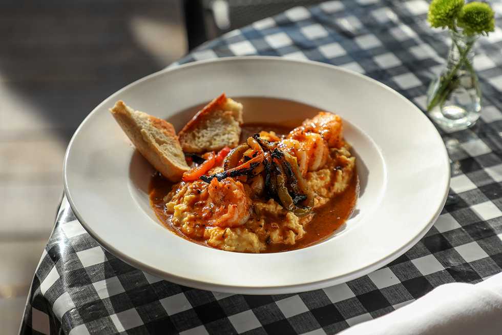 New Orleans-style BBQ shrimp at Palmettos on the Bayou