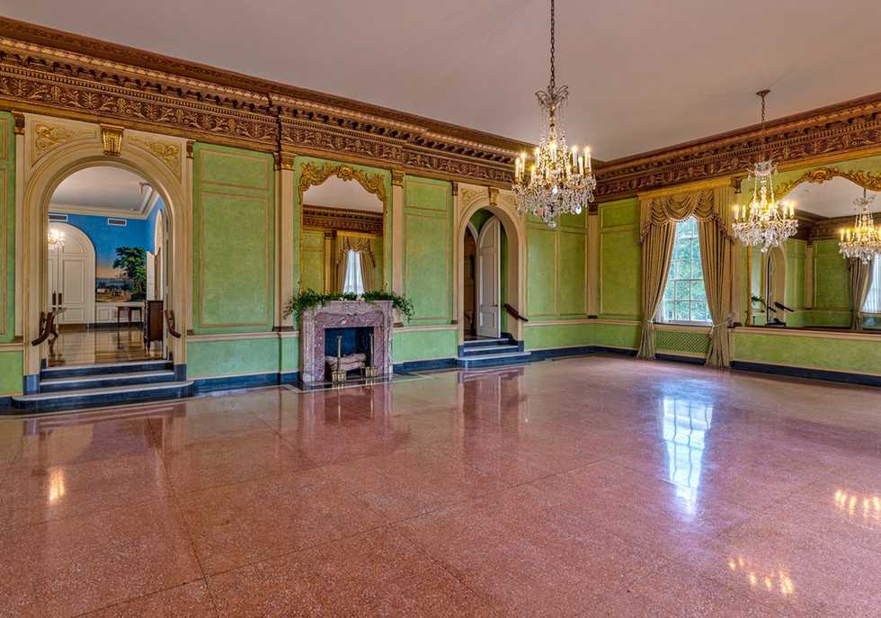 Side view of the Ballroom at the Old Governor's Mansion
