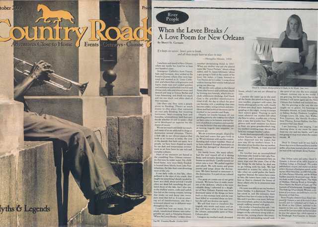 Country Roads 2005 cover and a Poem written in the wake of Hurricane Katrina