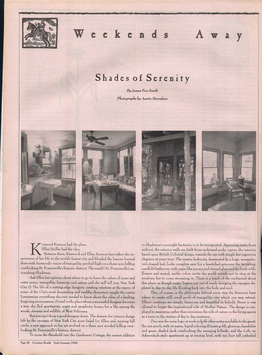 Early Summer 1996, "Shades of Serenity" story