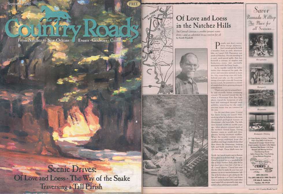 September 2001 cover and "Of Love and Loess" page 1