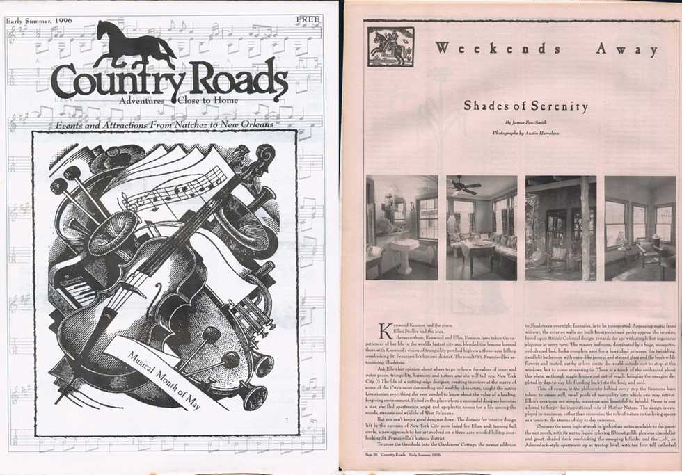 May 1996 Country Roads Cover and "Shades of Serenity" page 1