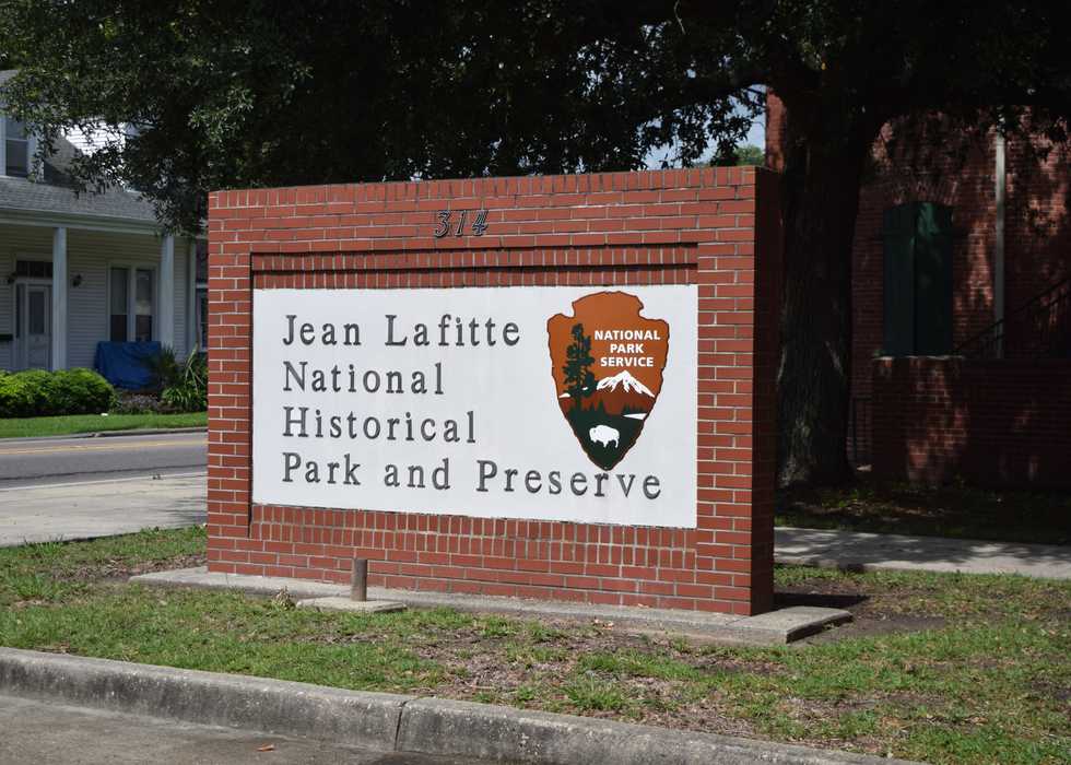 Jean Lafitte National Historical Park and Preserver Sign